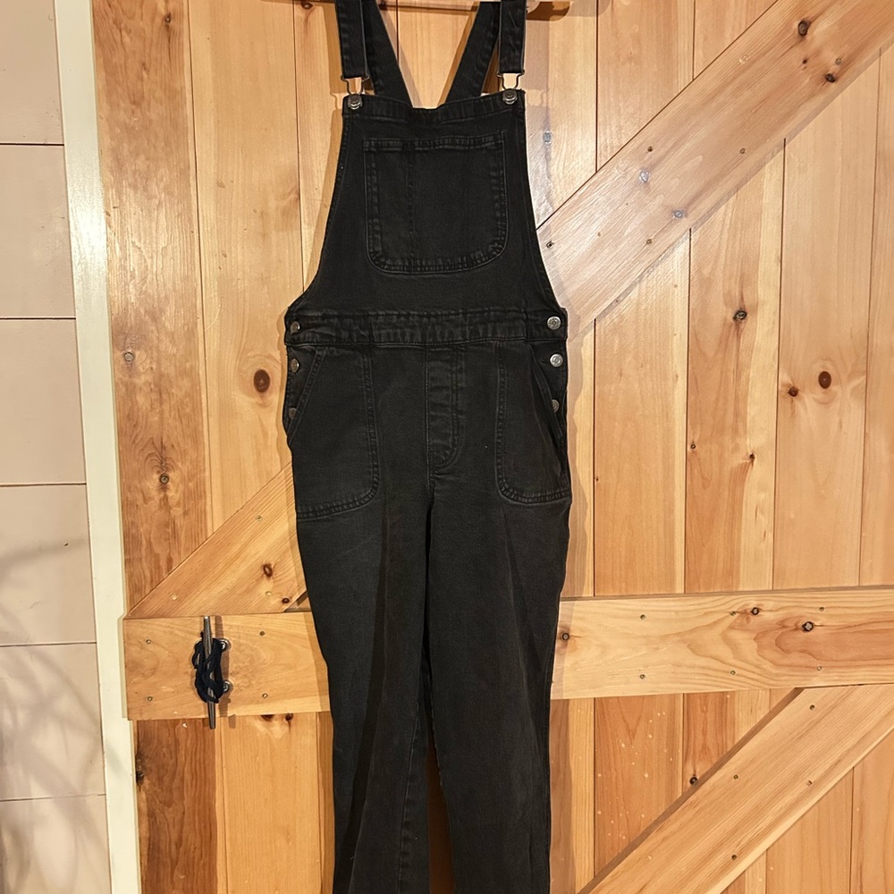 Black Denim Overalls